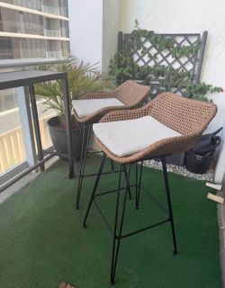 Outdoor Wicker Bar Stools - Set of 2 - $80 OBO