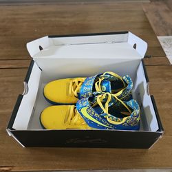 Nike Men's Zoom KD 4 Basketball Shoes, Photo Blue/Lemon Twist size 8