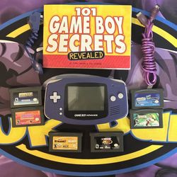 Nintendo Game Boy Advance GBA Indigo Purple Handheld Console AGB-001 - Tested