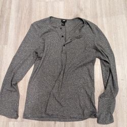 H&M Charcoal Size Small Mens Long Sleeve Shirt