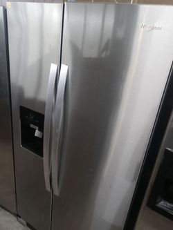 Whirlpool stainless steel side by side refrigerator - Free delivery