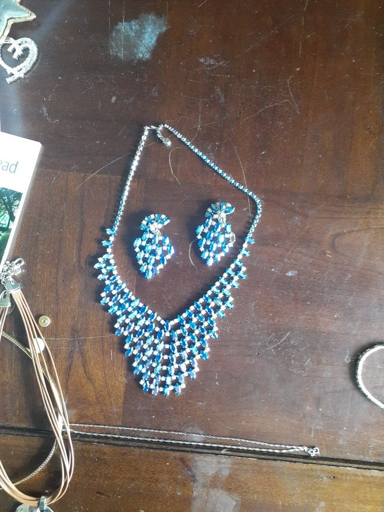 Beautiful custome Set With Aqua , Earings