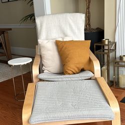 IKEA pOANG Chair With Ottoman 