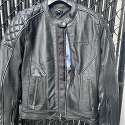 Sedici Motorcycle Leather Jacket Women Size 4