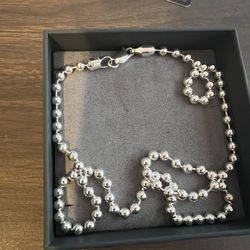 Sterling Silver 925 24 Inch Length 5mm Ball Chain 34 Gm Weight
