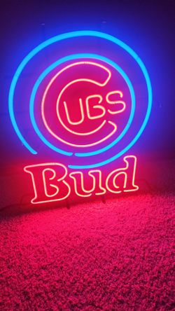 CUBS BUD NEON BEER LIGHT