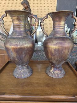 Metal vases