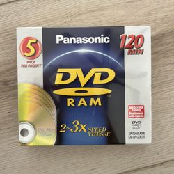 Panasonic DVD-RAM 5-Pack - Brand New / Sealed