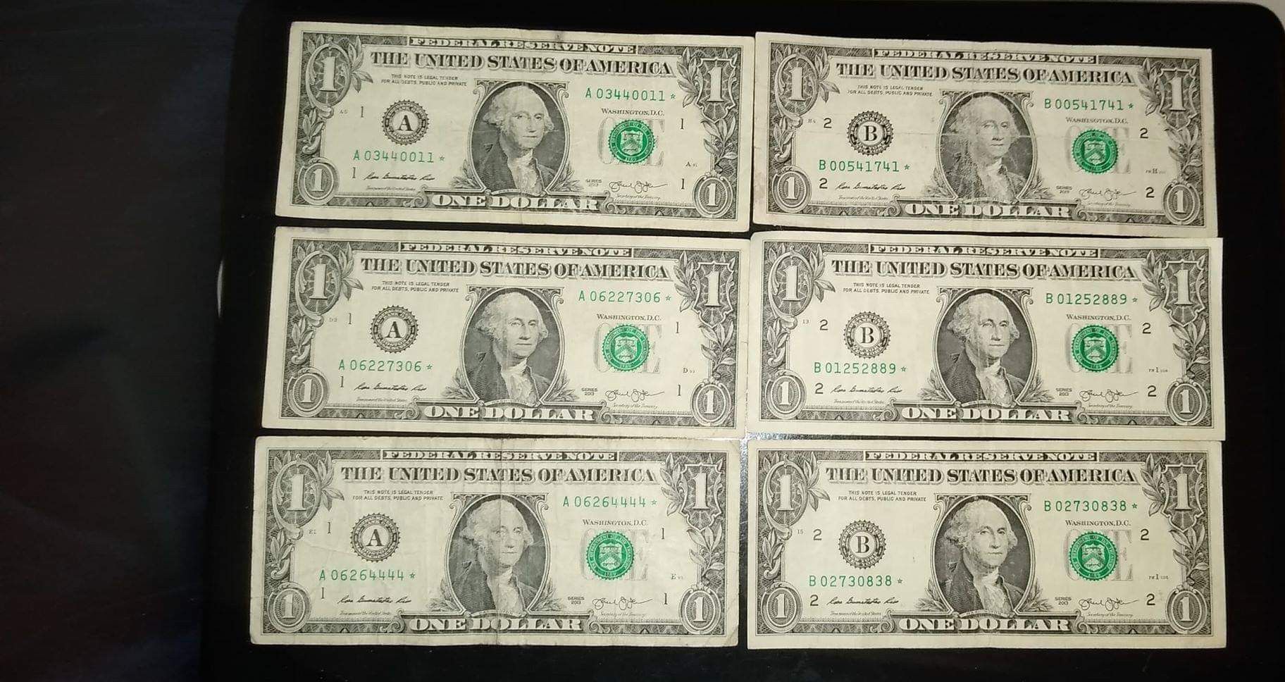 Collection of $1 Star Notes 2013