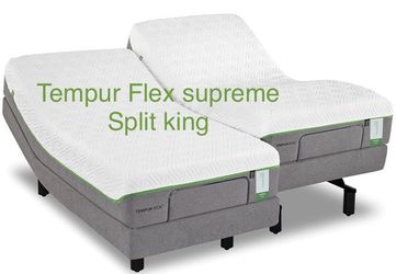 Tempur Flex Supreme 12” split king Mattress ! Display in plastic