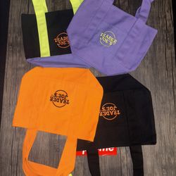 Trader Joe’s  Halloween Mini Canvas Tote Bags All Colors