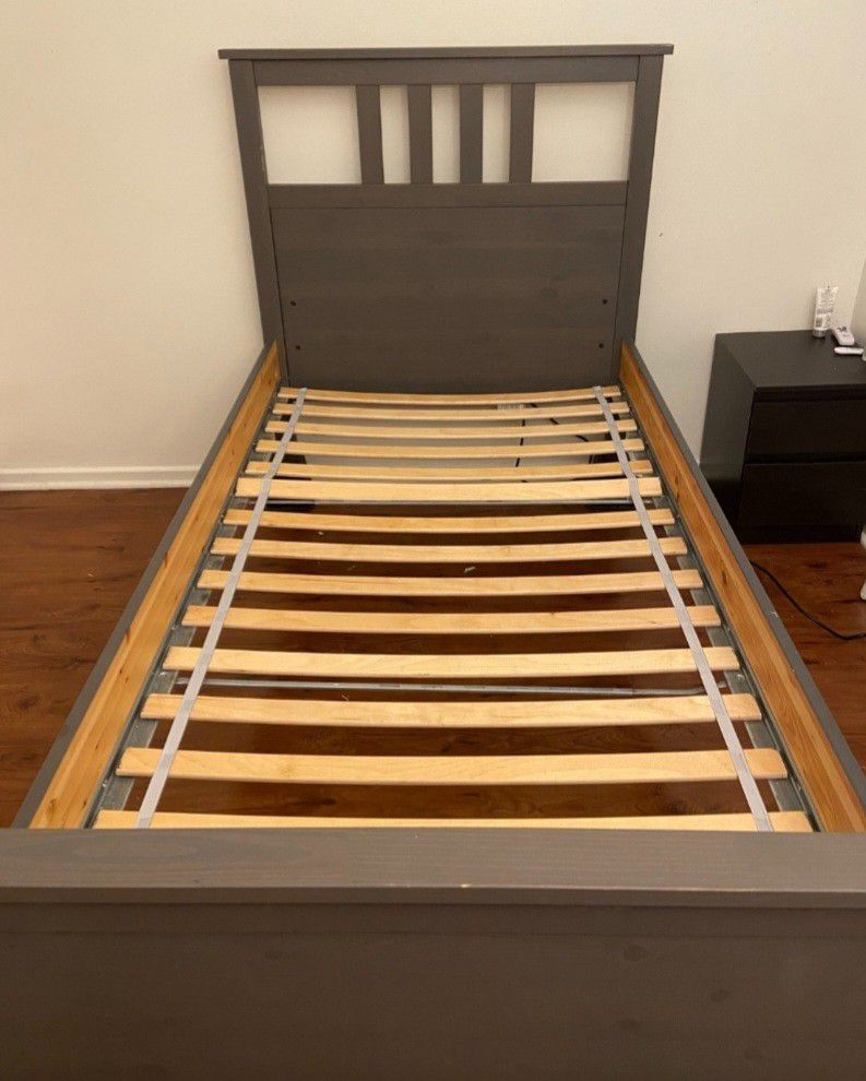 Dark Grey Twin Bed Frame With Costco Mattress