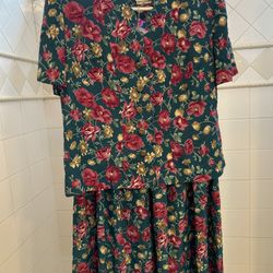 Leslie Fay  2 Piece Dress 10 petite