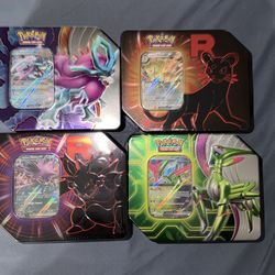 Pokemon Team Rocket and Paradox Clash Tins