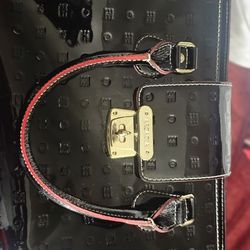 Arcadia Italian Black Handbag Patent Leather Satchel