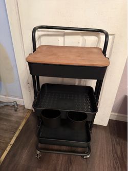 3 tier black cart