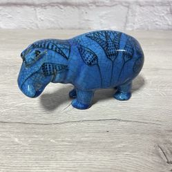 Metropolitan Museum of Art Blue Hippo Figurine
