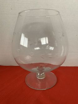 Princess House Crystal Floral Etched Candle Lamp