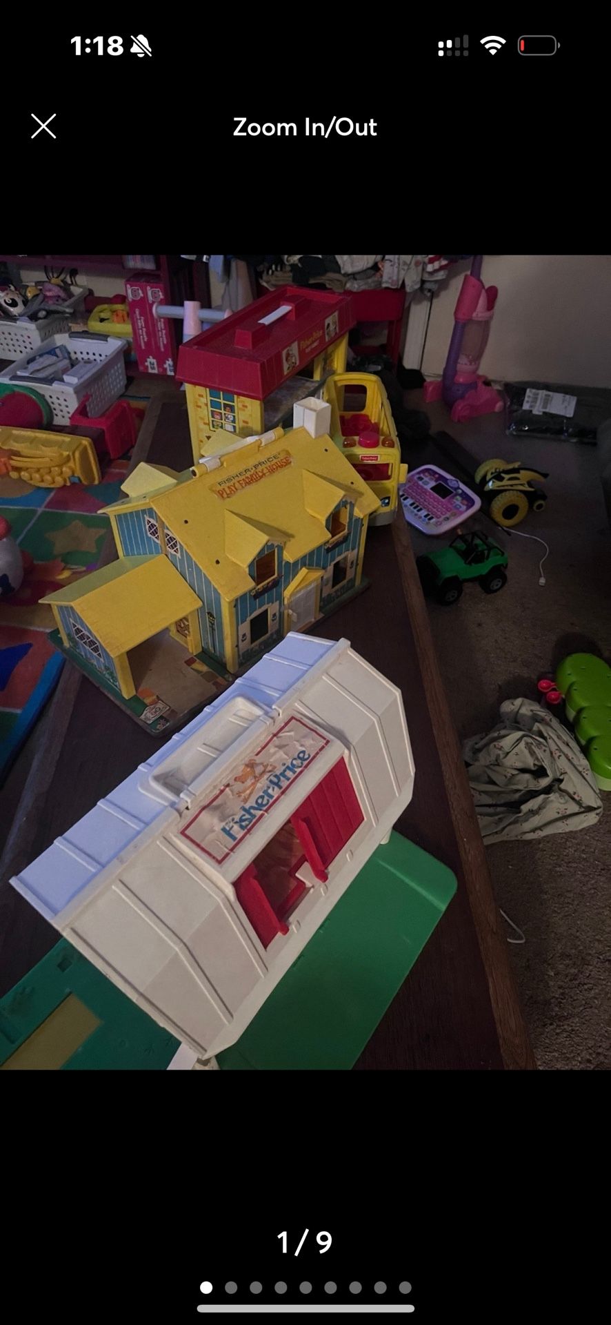 Fisher Price Dollhouse Set Collectors 1976 Era Vintage Hospital, Family House, Barnyard