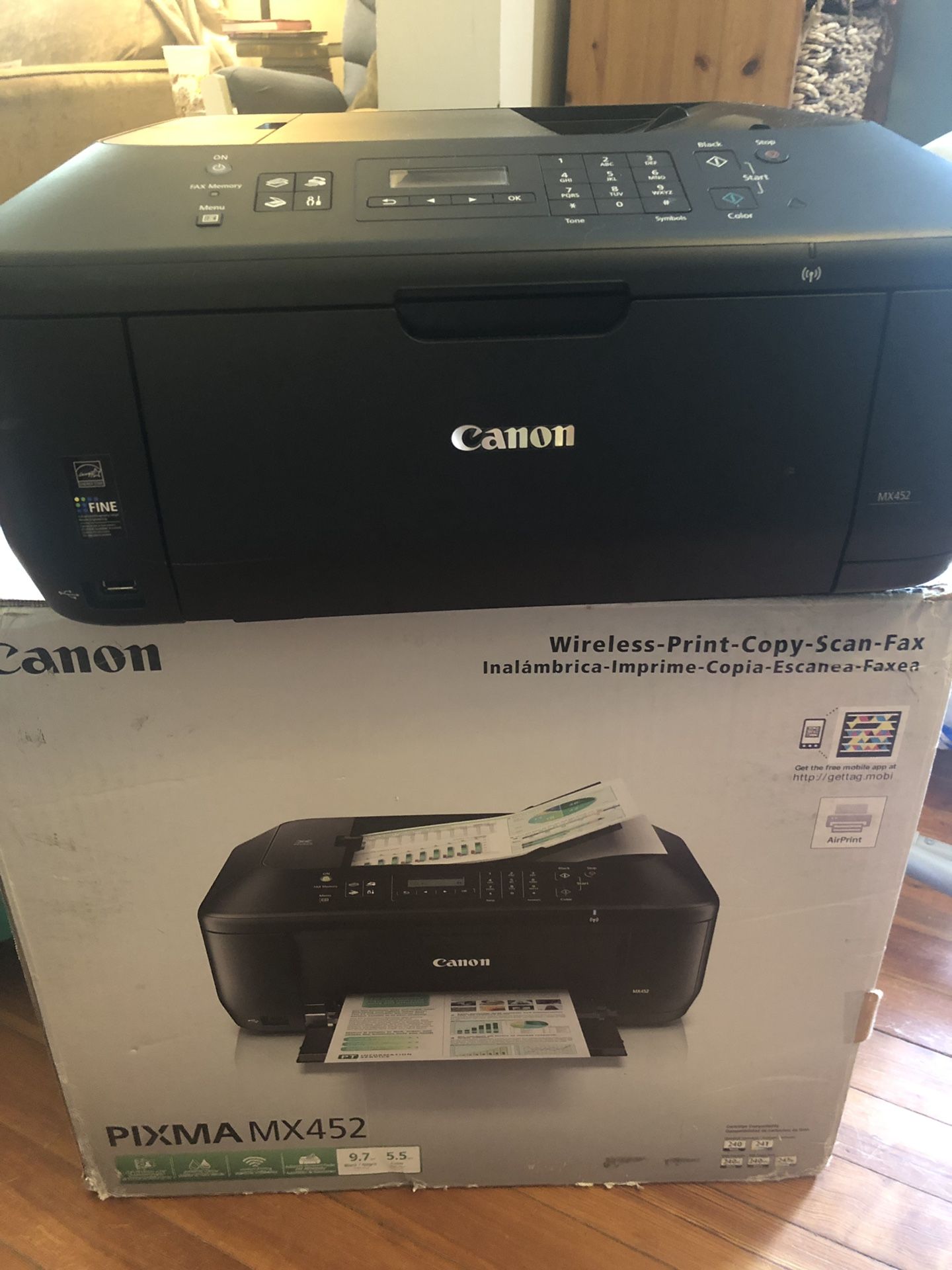 Canon Pixma 452 printer/scanner/fax (wireless)