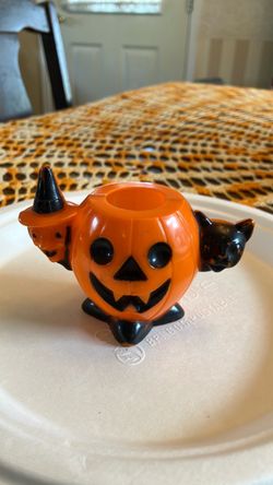 Vintage plastic Halloween candy holder