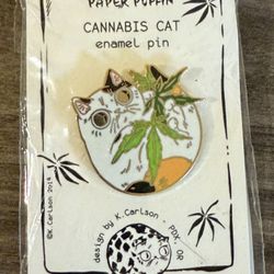 Cannabis Cat Pin