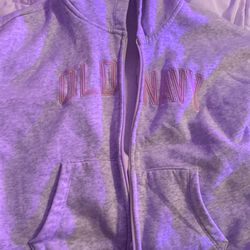 Old navy Light gray and Light pink zip up