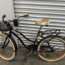 Comfort Huffy  Cruiser Bike w/ Basket & Rear Rack – Smooth Ride