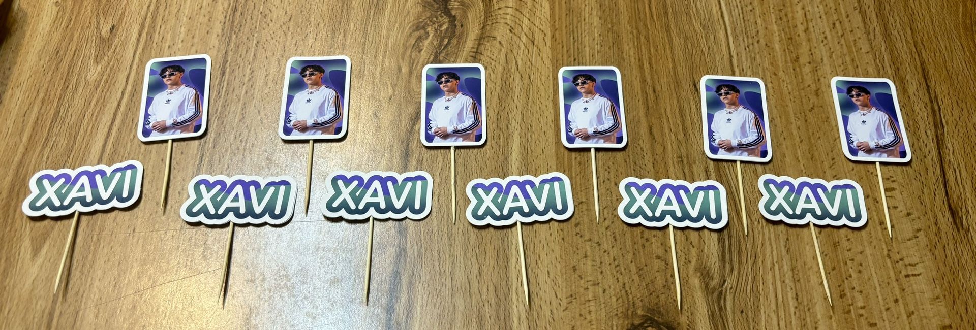 Xavi The Singer Heart Valentines Cupcake Toppers Lot Of 12