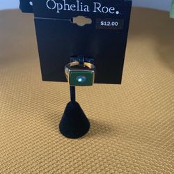 Ophelia Rose Green Goddess Ring