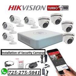 Installation of Security Cameras… Network, Alarm, access control, TV, Audio and Video.