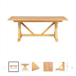 Farmhouse Mango Honey Wood Dining Table