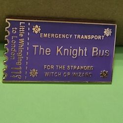 Harry Potter Knight Bus Ticket Enamel Metal Pin 