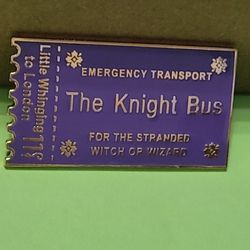 Harry Potter Knight Bus Ticket Enamel Metal Pin 