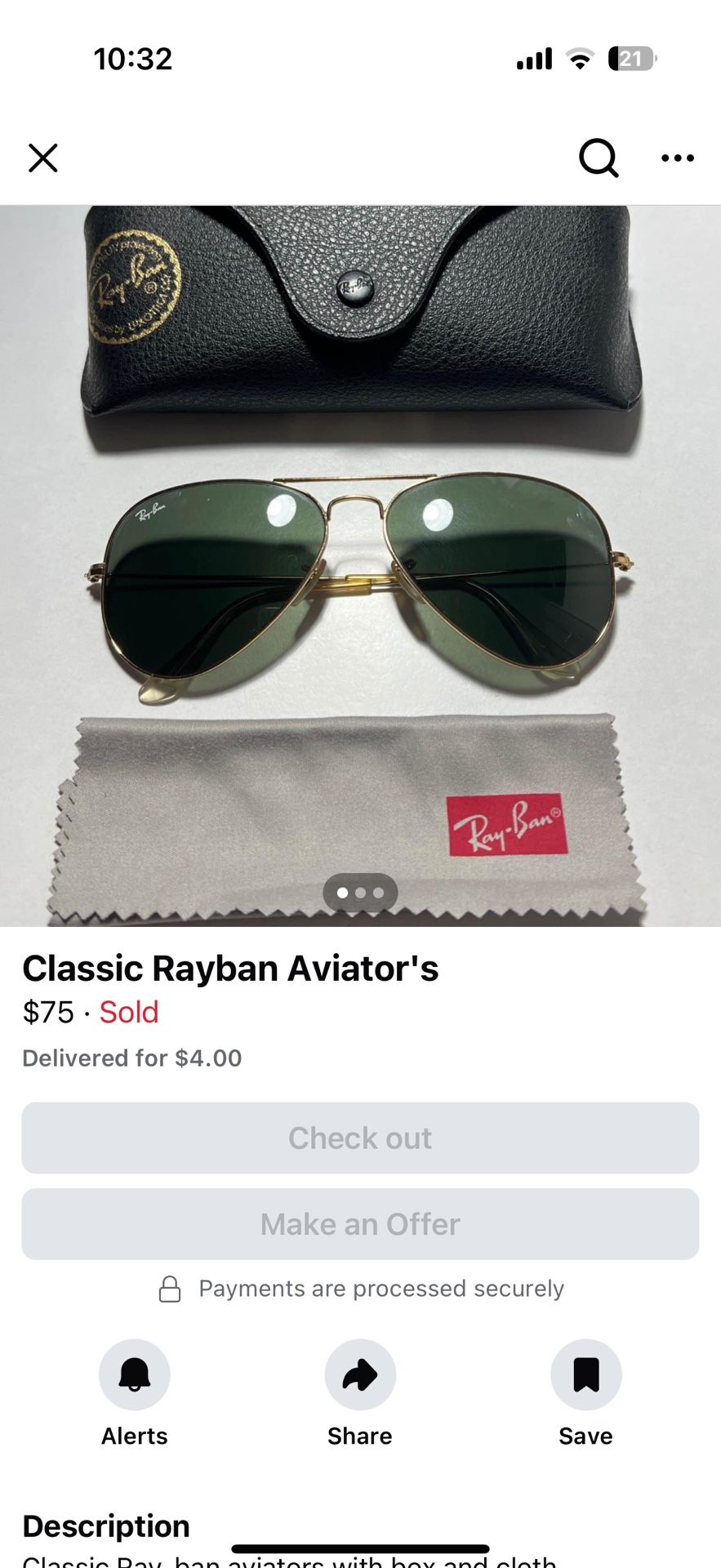 new with tags ray-bans 