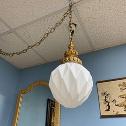 Hollywood Regency Hanging Swag Lamp