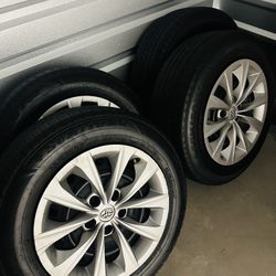 4 Used Sumitomo Tires w/ Toyota Hubcaps – Must Purchase Full Set