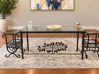Decorative Glass Top Console / Sofa Table