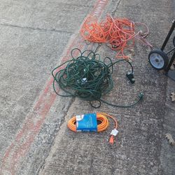 Five OUTDOOR EXTENSION CORDS