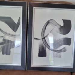 2 Black/White Abstract Pictures