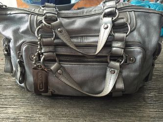 Authentic Coach silver purse