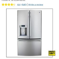 GE Refrigerator Double Door Bottom Freezer Stainless Steel