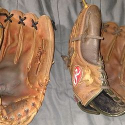 RAWLINGS  BASE BALL GLOVES 