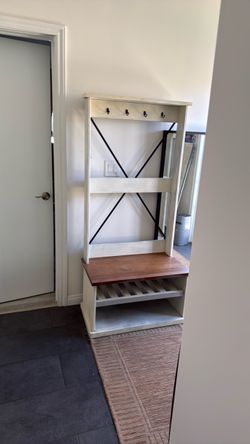 Free Hallway shoe bench with coat rack