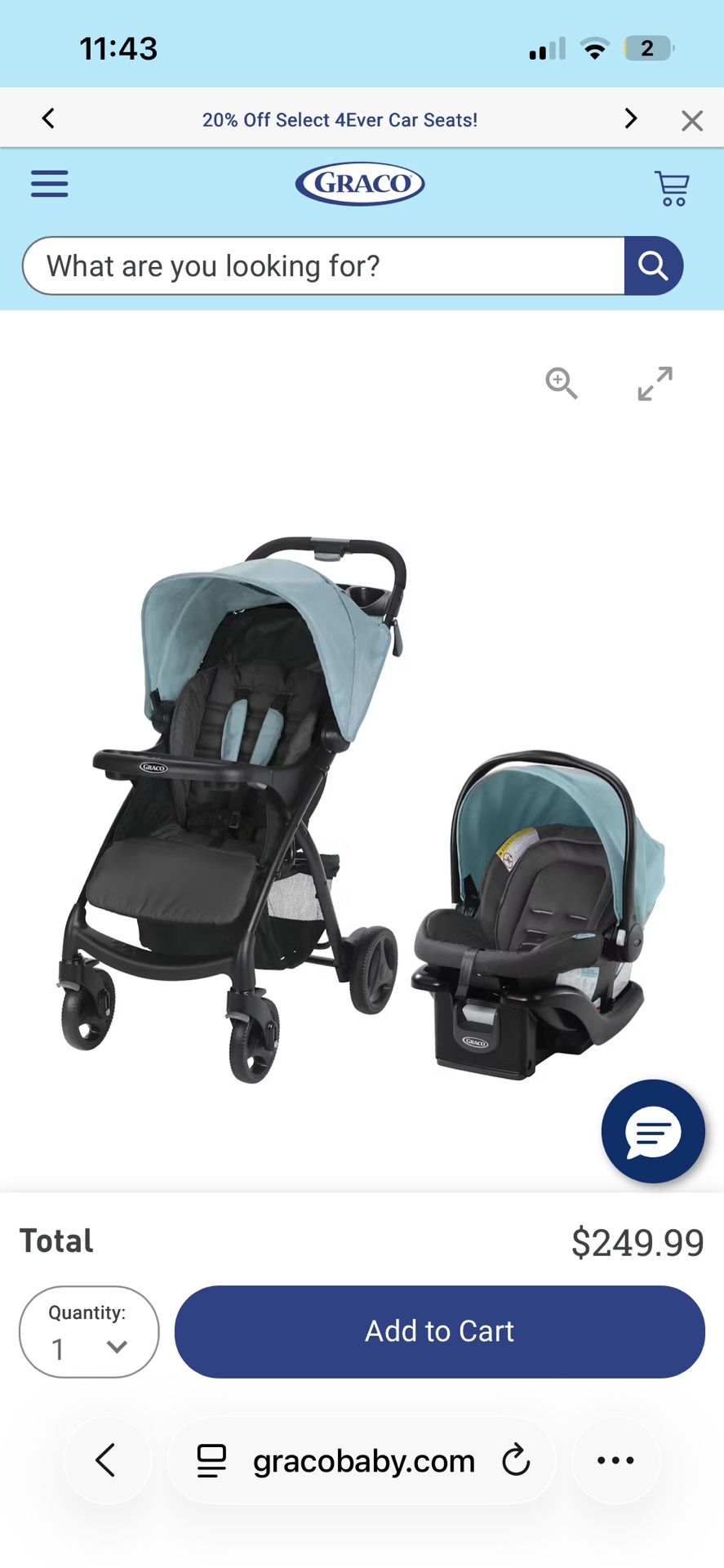 Graco Baby Stroller And Baby Seat
