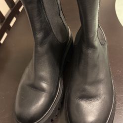 MAJE black leather boots 6.5