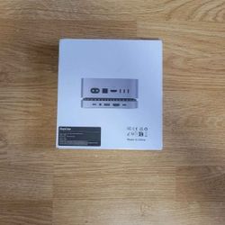 Mac Mini M4 Dock & Aluminum Stand with HDMI Hub - 4K60Hz, 10G USB A/C, M.2 NVMe SSD Enclosure, USB-C