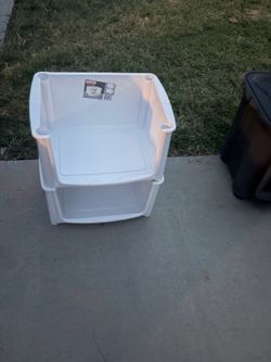 Plastic storage open boxes