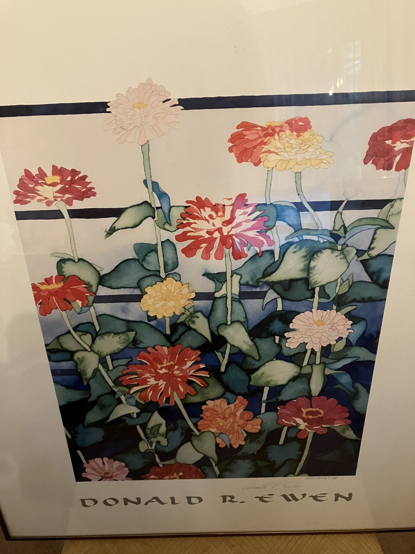 Donald R Ewen  Zinnia Detail 1985 (lithograph)