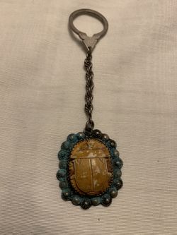 Vintage Egyptian Scarab Good luck keychains